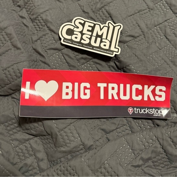 I Love Big Trucks Semi Tractor Trailer Big Rig Decal Sticker - Picture 1 of 1